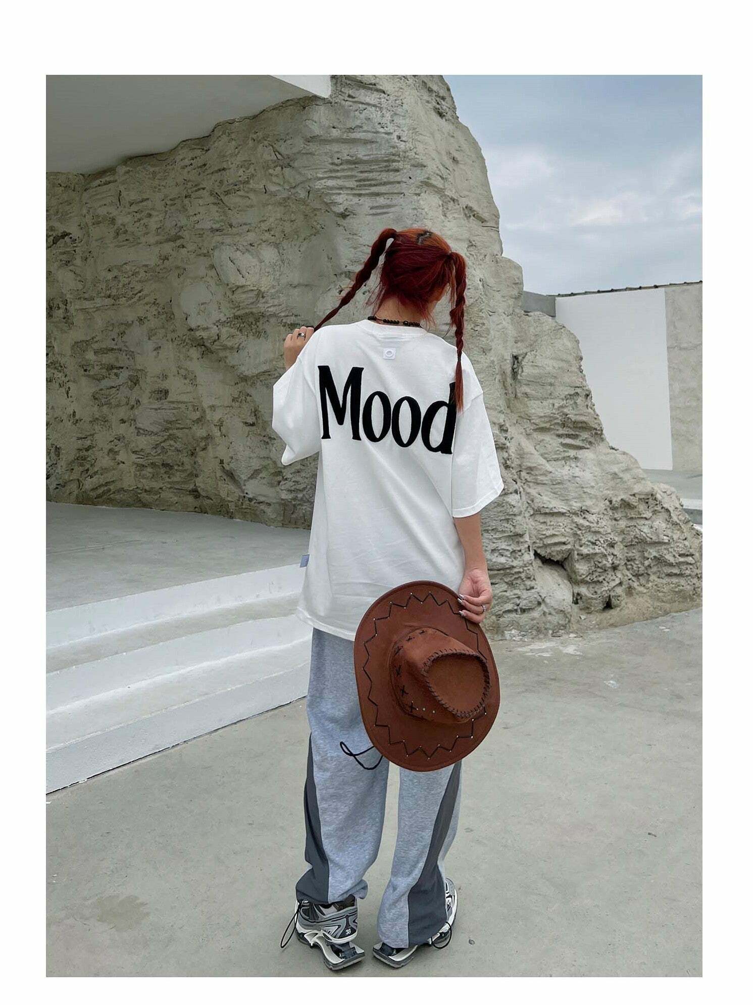 PCLP Mood Embroidered Tee - Y2K Summer Grunge, 90s Retro, Baby Tees, Y2K Club &