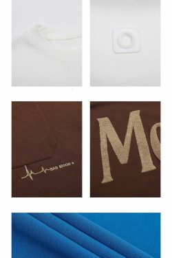 PCLP Mood Embroidered Tee - Y2K Summer Grunge, 90s Retro, Baby Tees, Y2K Club &