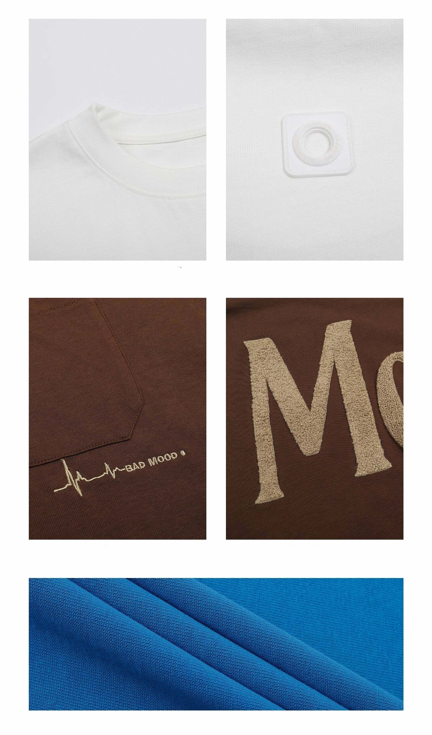 PCLP Mood Embroidered Tee - Y2K Summer Grunge, 90s Retro, Baby Tees, Y2K Club &