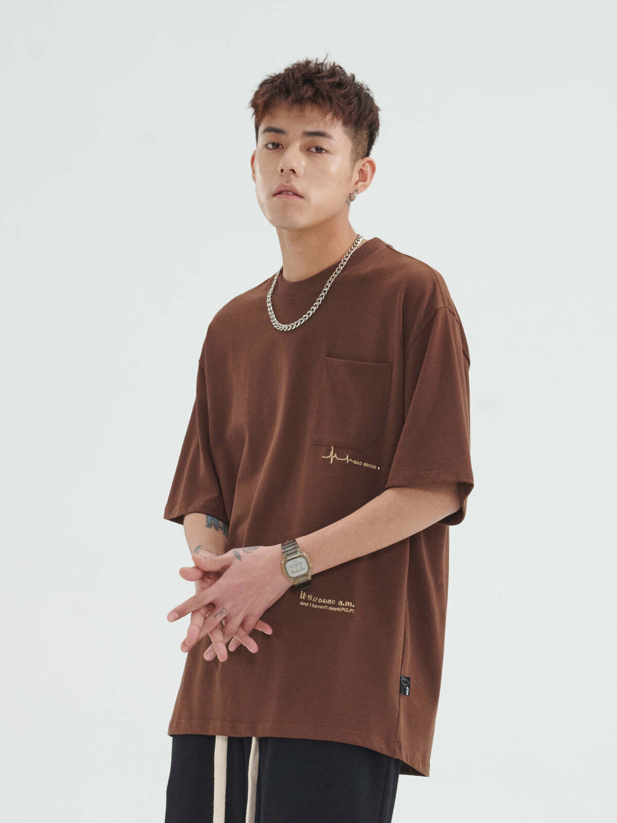 PCLP Mood Embroidered Tee - Y2K Summer Grunge, 90s Retro, Baby Tees, Y2K Club &