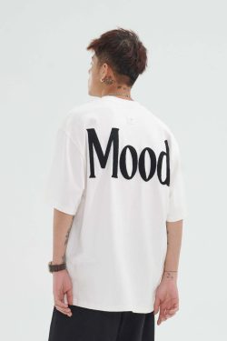 PCLP Mood Embroidered Tee - Y2K Summer Grunge, 90s Retro, Baby Tees, Y2K Club &