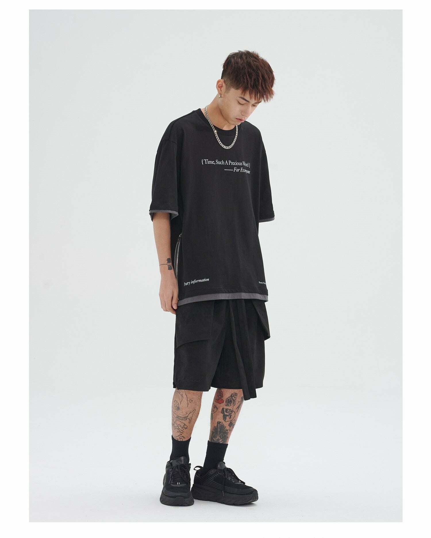 PCLP Stacked Shorts - Y2K Summer Grunge, 90s Retro, Gothic Y2K, Y2K Club & Party