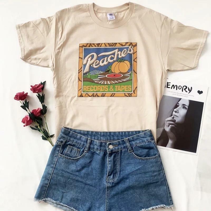 Peaches T-Shirt ? Y2K Summer Grunge Outfit | 90s Retro Style | Y2K Popstar & Club Fashion