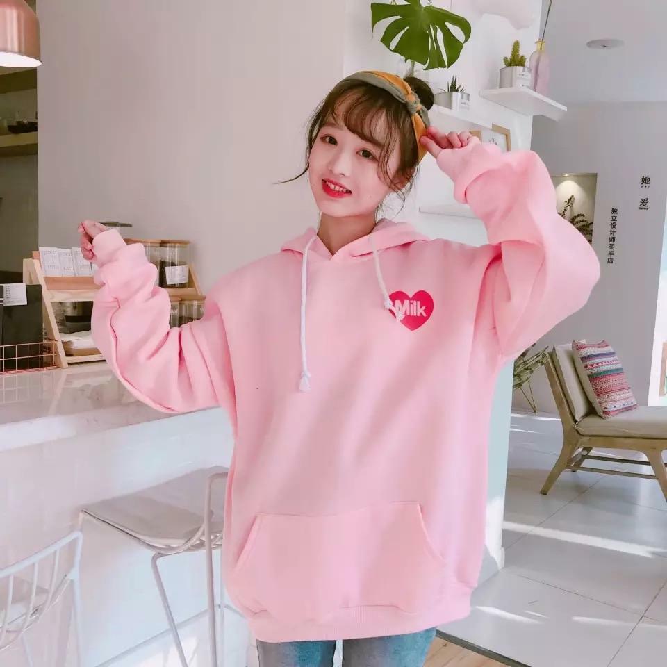 Peachy Milk Hoodie - Y2K Summer, 90s Grunge, Retro Style, Pastel Goth, Y2K Popstar Outfit