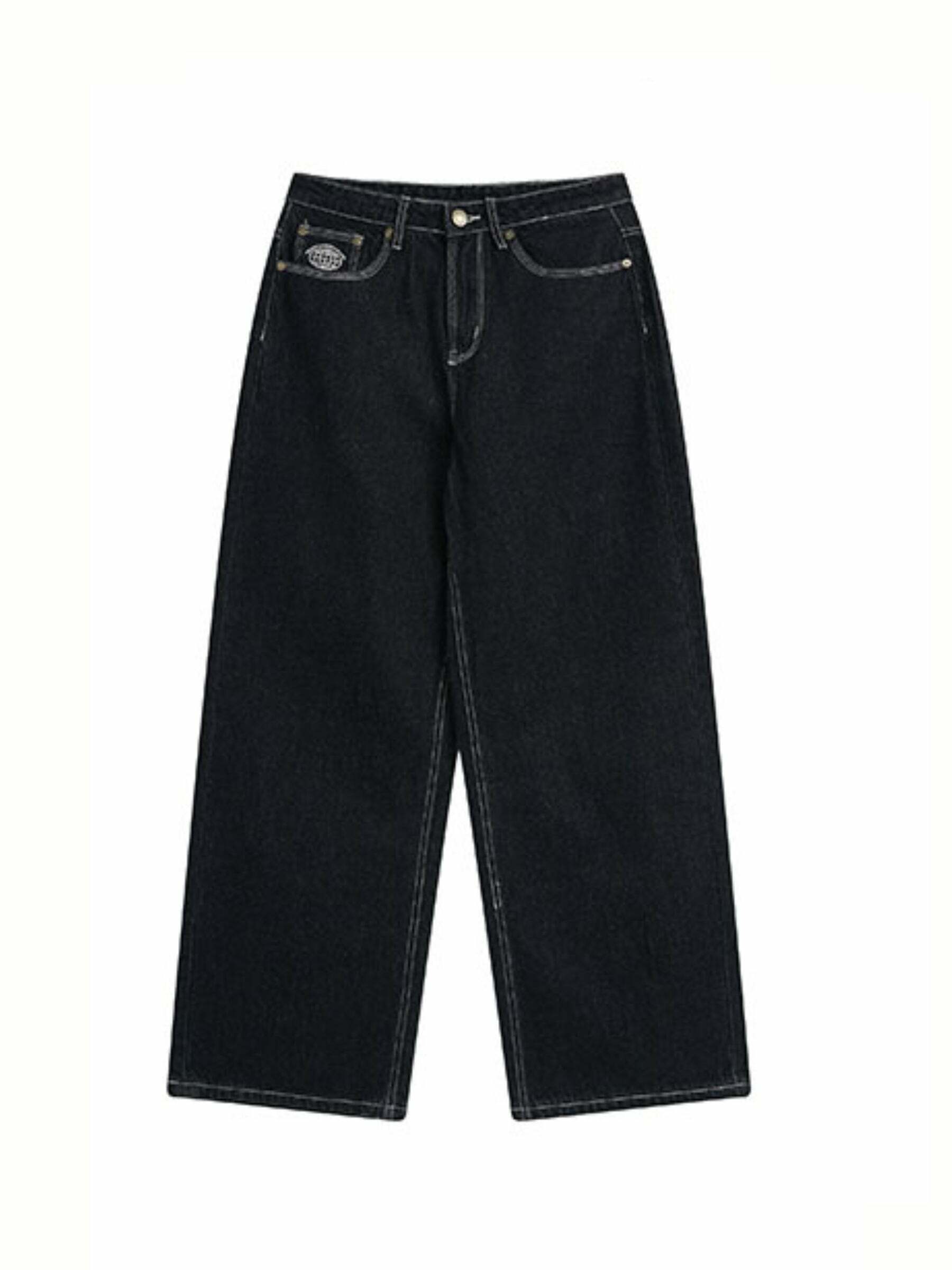 Perla Low-Rise Baggy Jeans - Y2K Grunge, 90s Fashion, Retro Style, Summer Y2K Outfits
