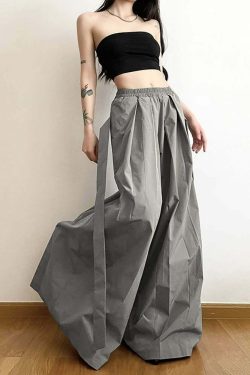 Phantom Veil Gothic Baggy Bottoms - Y2K Grunge, 90s Fashion, Retro Style, Y2K Summer Outfits