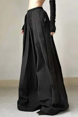 Phantom Veil Gothic Baggy Bottoms - Y2K Grunge, 90s Fashion, Retro Style, Y2K Summer Outfits