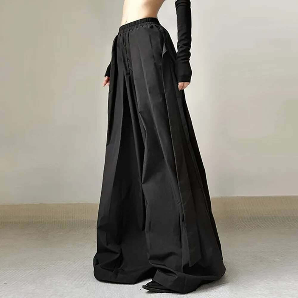 Phantom Veil Gothic Baggy Bottoms - Y2K Grunge, 90s Fashion, Retro Style, Y2K Summer Outfits