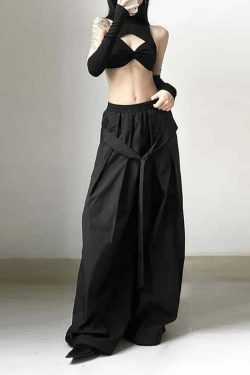 Phantom Veil Gothic Baggy Bottoms - Y2K Grunge, 90s Fashion, Retro Style, Y2K Summer Outfits