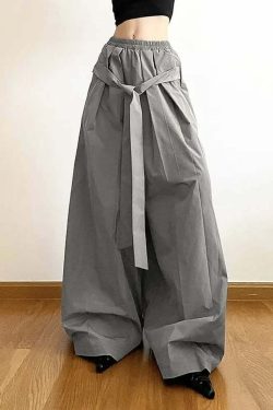 Phantom Veil Gothic Baggy Bottoms - Y2K Grunge, 90s Fashion, Retro Style, Y2K Summer Outfits