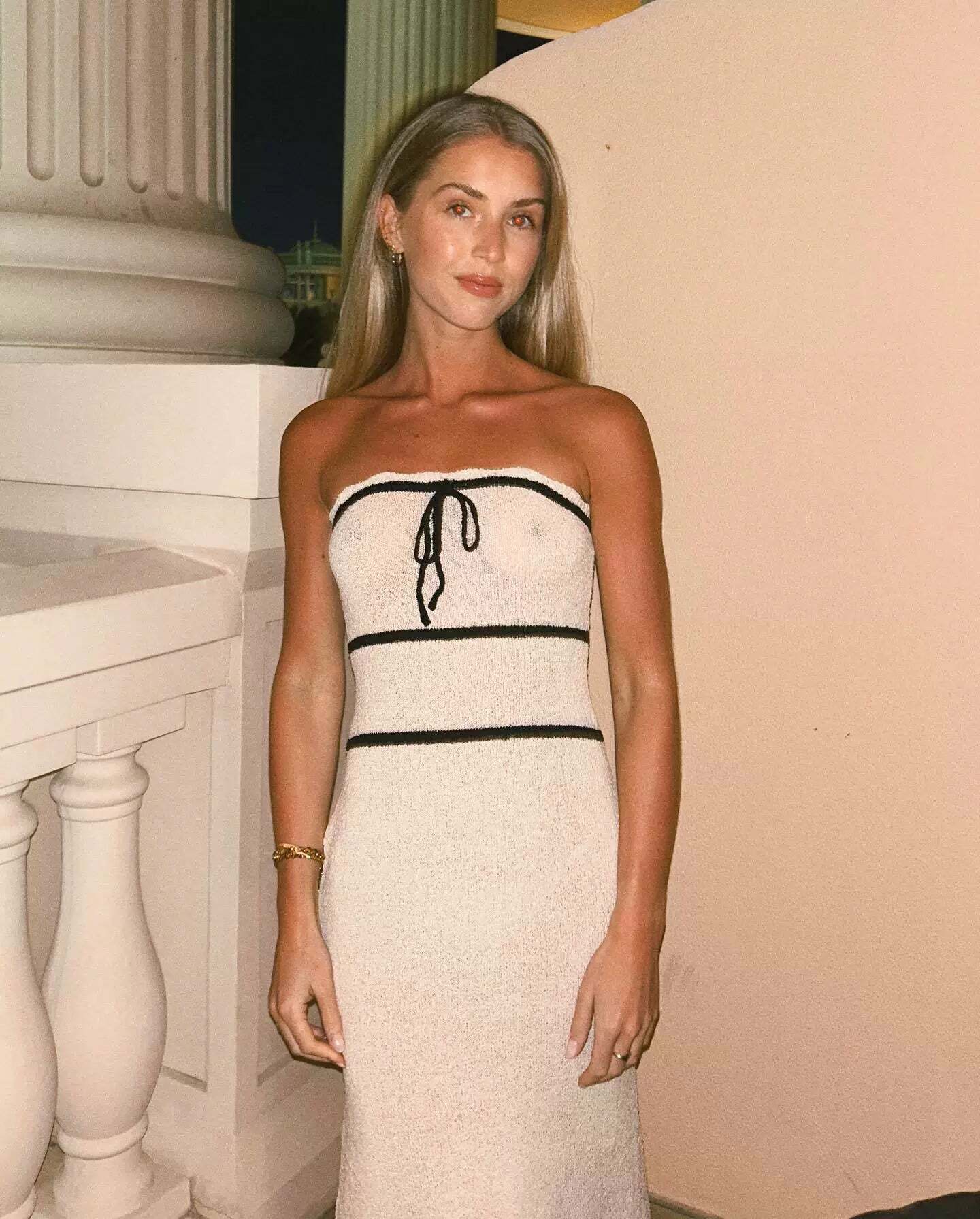 Phyllis Knitted Maxi Dress - Y2K Summer Grunge Outfit, 90s Fashion, Retro Style, Pastel Goth