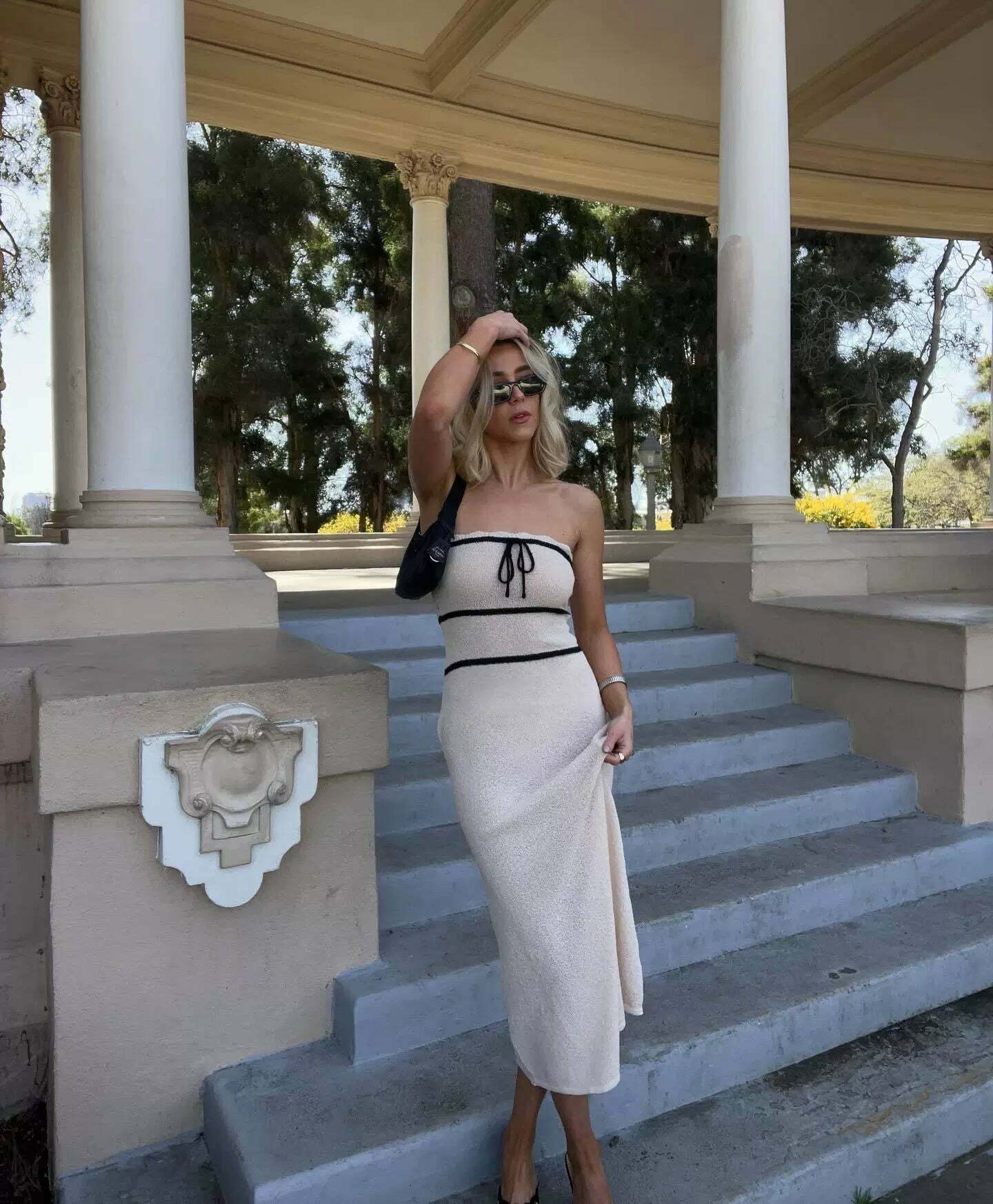 Phyllis Knitted Maxi Dress - Y2K Summer Grunge Outfit, 90s Fashion, Retro Style, Pastel Goth