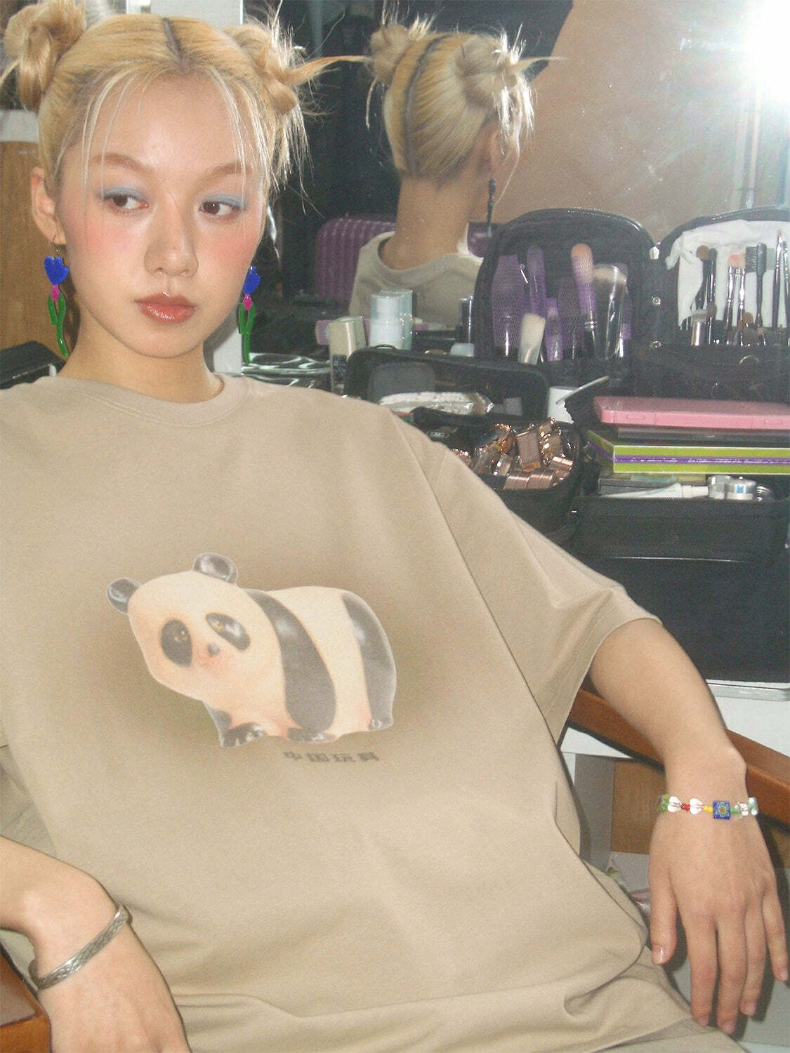 PHYS BOY 'Hello Panda' Tee - Y2K Summer Grunge, 90s Retro, Baby Tees, Y2K Club