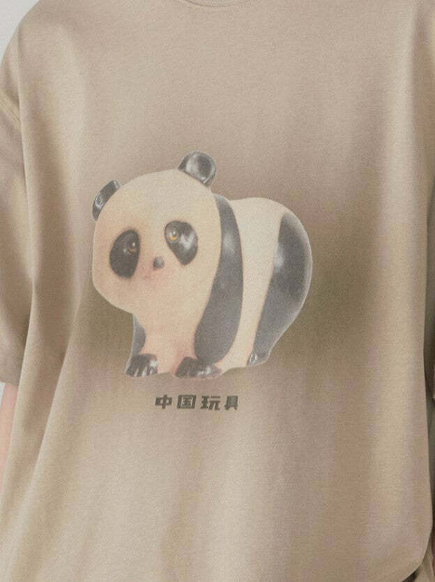 PHYS BOY 'Hello Panda' Tee - Y2K Summer Grunge, 90s Retro, Baby Tees, Y2K Club