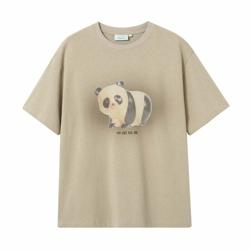 PHYS BOY 'Hello Panda' Tee - Y2K Summer Grunge, 90s Retro, Baby Tees, Y2K Club