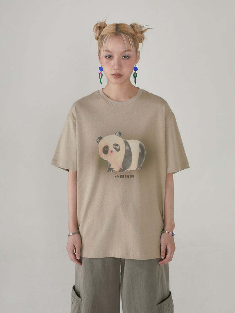 PHYS BOY 'Hello Panda' Tee - Y2K Summer Grunge, 90s Retro, Pastel Goth, Y2K Club