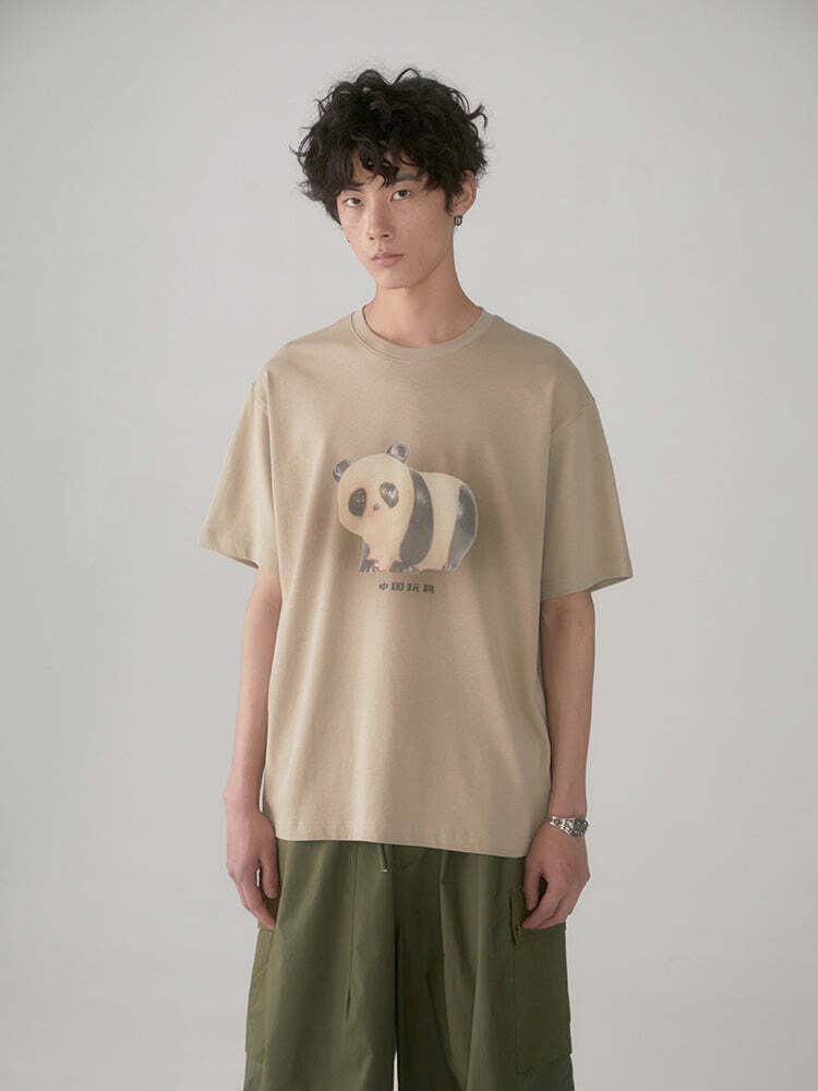PHYS BOY 'Hello Panda' Tee - Y2K Summer Grunge, 90s Retro, Pastel Goth, Y2K Club