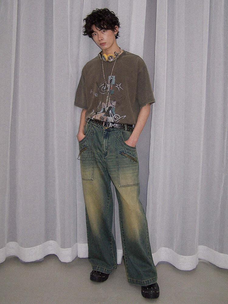 PHYSICALBOY 'Rock N Roll' Tee - Y2K Grunge, 90s Fashion, Retro Style, Summer Y2K Out