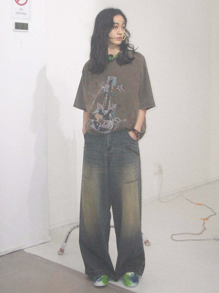 PHYSICALBOY 'Rock N Roll' Tee - Y2K Summer Grunge, 90s Retro, Gothic Y2K, Baby Te