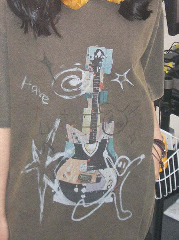 PHYSICALBOY 'Rock N Roll' Tee - Y2K Summer Grunge, 90s Retro, Gothic Y2K, Baby Te