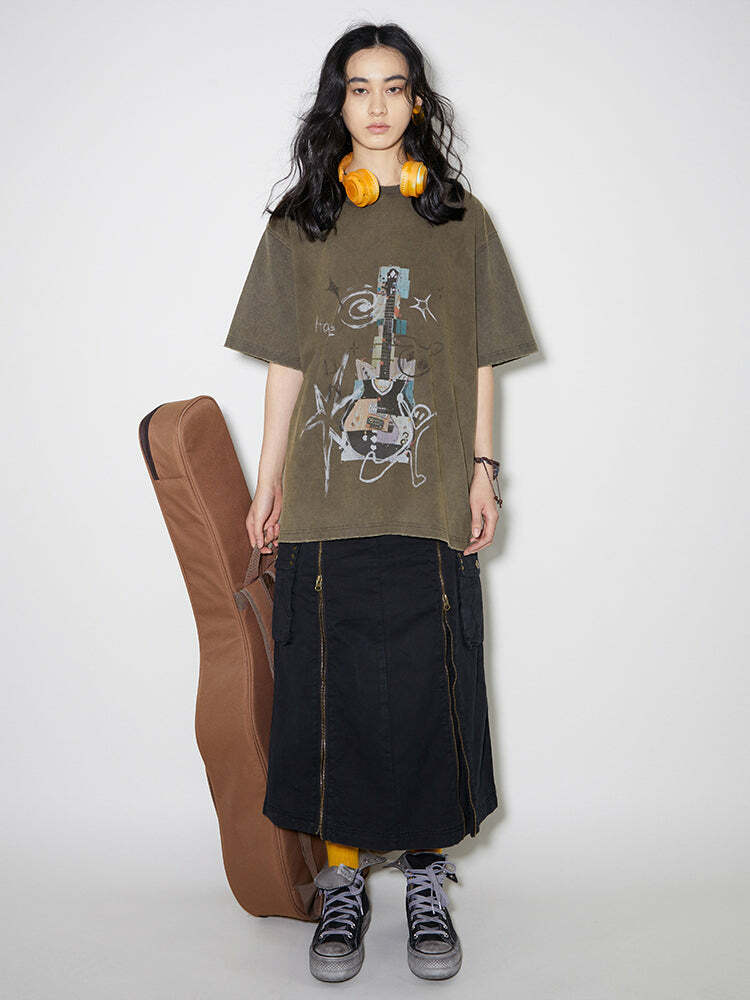 PHYSICALBOY 'Rock N Roll' Tee - Y2K Summer Grunge, 90s Retro, Gothic Y2K, Baby Te