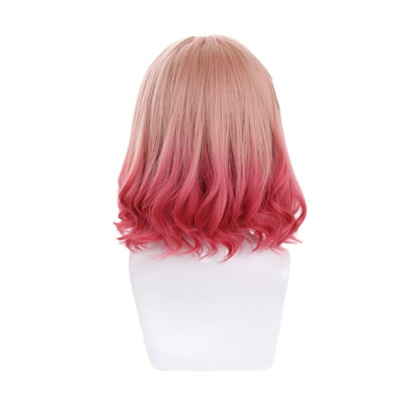 Pink Gradient Cosplay Wig - Y2K Summer, 90s Grunge, Retro Style, Pastel Goth, Y2K Party Outfits