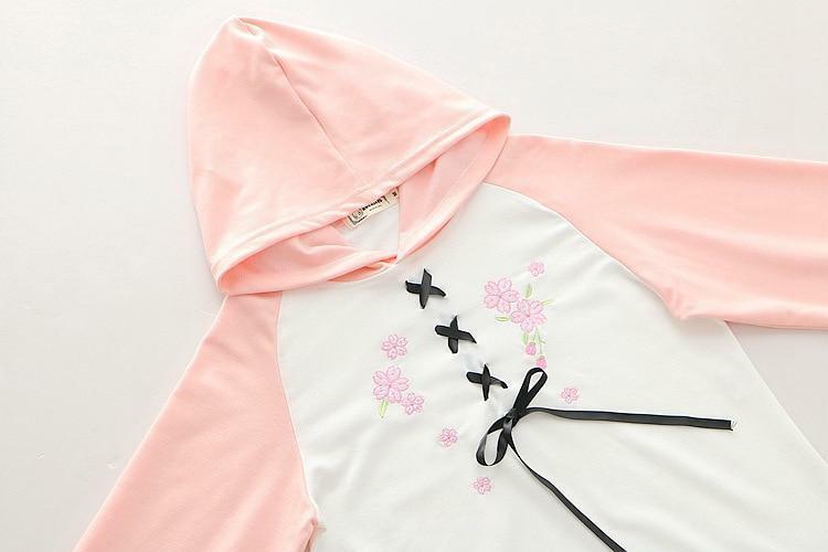 Pink Lace-Up Hoodie - Y2K Summer, 90s Grunge, Retro Style, Y2K Club & Party Outfits