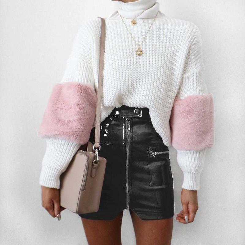 Pink Leather Mini Skirt - Y2K Summer, 90s Grunge, Retro Party, Pastel Goth, Y2K Club Outfit