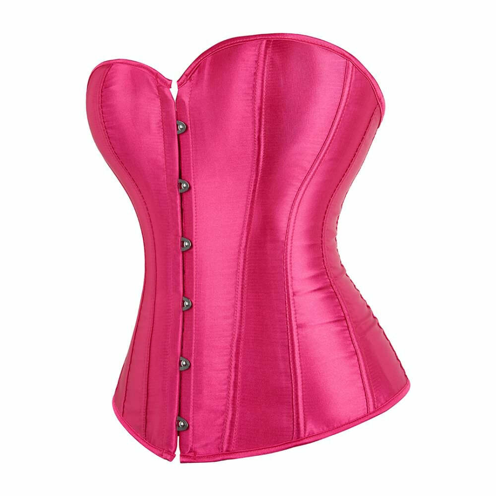 Pink Strawberry Gothic Y2K Overbust Corset - Retro 90s Grunge Summer Party Outfit