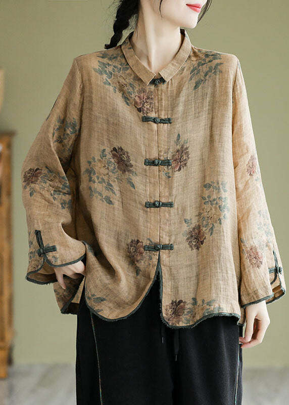 Plus Size Y2K Grunge Peter Pan Collar Print Button Shirt - Retro 90s Fall Fashion