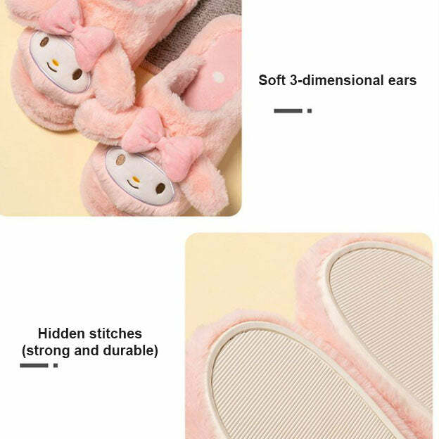 Pochacco Fluffy House Slippers - MINISO x SANRIO | Y2K & 90s Fashion, Grunge, Retro, Past