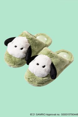 Pochacco Fluffy House Slippers - MINISO x SANRIO | Y2K & 90s Fashion, Grunge, Retro, Past