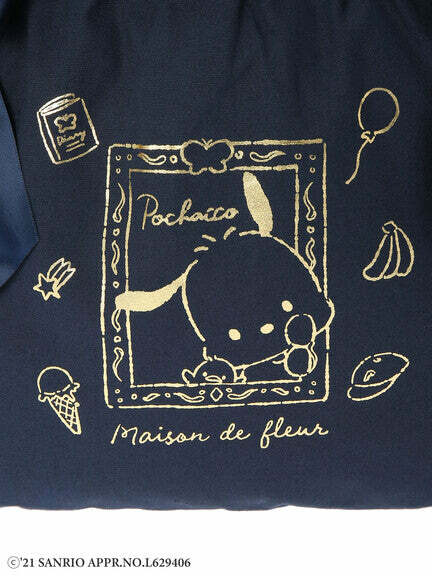 Pochacco x Maison de FLEUR SANRIO Ribbon Tote Bag - Y2K Grunge 90s Retro Gingham Inner