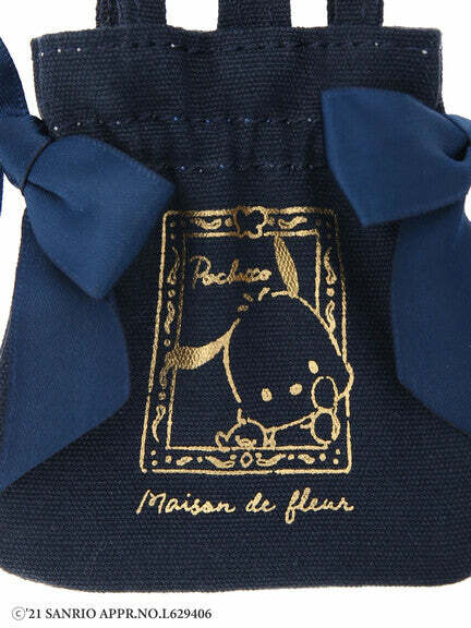 Pochacco x Maison de FLEUR SANRIO Ribbon Tote Bag - Y2K Grunge 90s Retro Gingham Inner