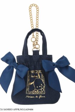 Pochacco x Maison de FLEUR SANRIO Ribbon Tote Bag - Y2K Grunge 90s Retro Gingham Inner