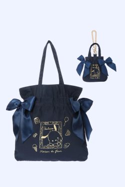 Pochacco x Maison de FLEUR SANRIO Ribbon Tote Bag - Y2K Grunge 90s Retro Gingham Inner