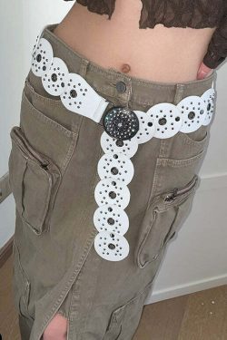 Polina Retro Belt - Y2K Summer Grunge 90s Fashion, Y2K Club Outfits, Y2K Popstar Style