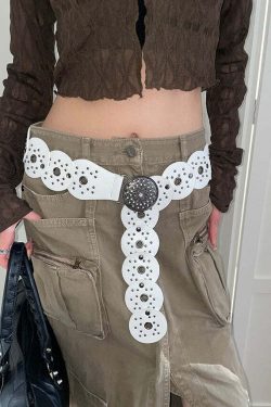 Polina Retro Belt - Y2K Summer Grunge 90s Fashion, Y2K Club Outfits, Y2K Popstar Style