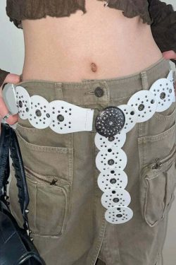 Polina Retro Belt - Y2K Summer Grunge 90s Fashion, Y2K Club Outfits, Y2K Popstar Style