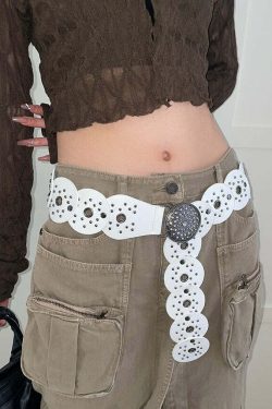 Polina Retro Belt - Y2K Summer Grunge 90s Fashion, Y2K Club Outfits, Y2K Popstar Style