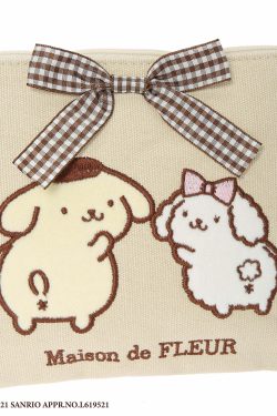 POMPOMPURIN & MACAROON x Maison de FLEUR Big Pouch - Y2K Grunge, 90s Retro,