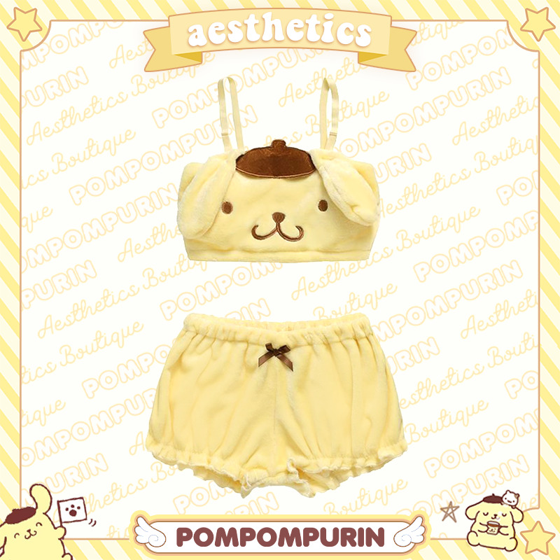 PomPomPurin Y2K Lingerie Set - Retro 90s Grunge, Summer Outfits, and Pastel Goth Fashion