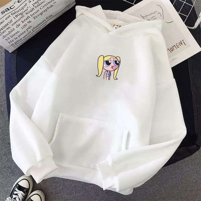 Powerpuff Girls Hoodie - Y2K Summer Grunge, 90s Retro, Pastel Goth, Y2K Club & Party Outfits