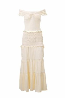 Pranavi Y2K Two Piece Maxi Skirt Set - 90s Grunge Summer Outfit, Retro Fashion, Pastel Goth