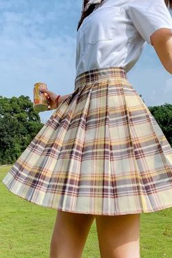 Preppa Pleated Kawaii Skirt - Y2K Summer, 90s Grunge, Retro, Pastel Goth, Y2K Party