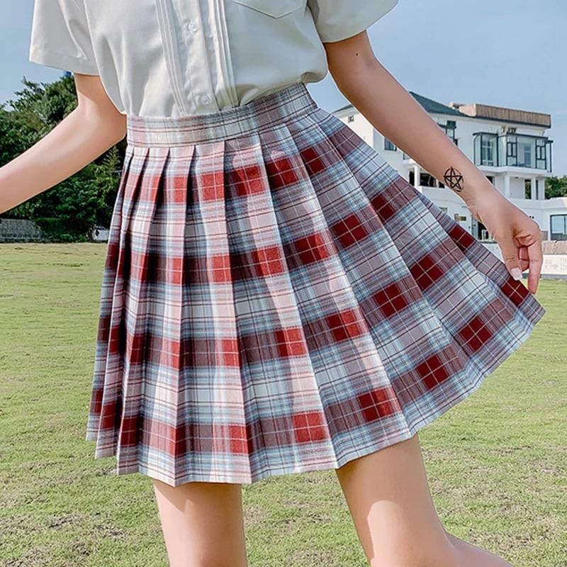 Preppa Pleated Kawaii Skirt - Y2K Summer, 90s Grunge, Retro, Pastel Goth, Y2K Party