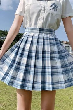 Preppa Pleated Kawaii Skirt - Y2K Summer, 90s Grunge, Retro, Pastel Goth, Y2K Party