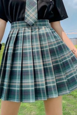 Preppa Pleated Kawaii Skirt - Y2K Summer, 90s Grunge, Retro, Pastel Goth, Y2K Party