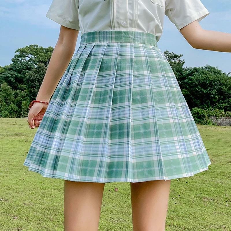 Preppa Pleated Kawaii Skirt - Y2K Summer, 90s Grunge, Retro, Pastel Goth, Y2K Party
