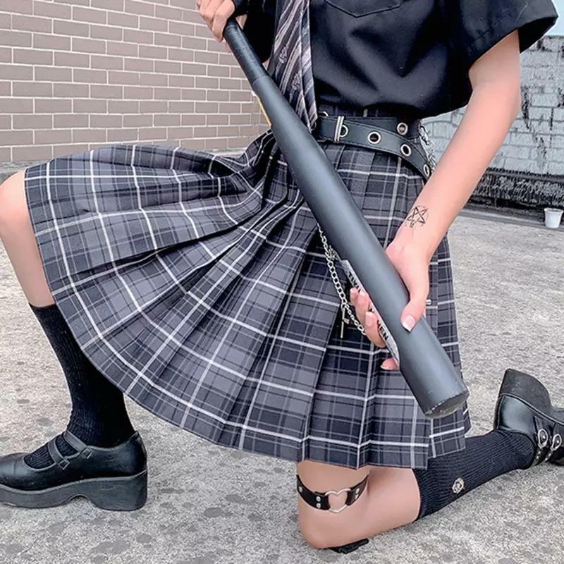 Preppa Pleated Kawaii Skirt - Y2K Summer, 90s Grunge, Retro, Pastel Goth, Y2K Party